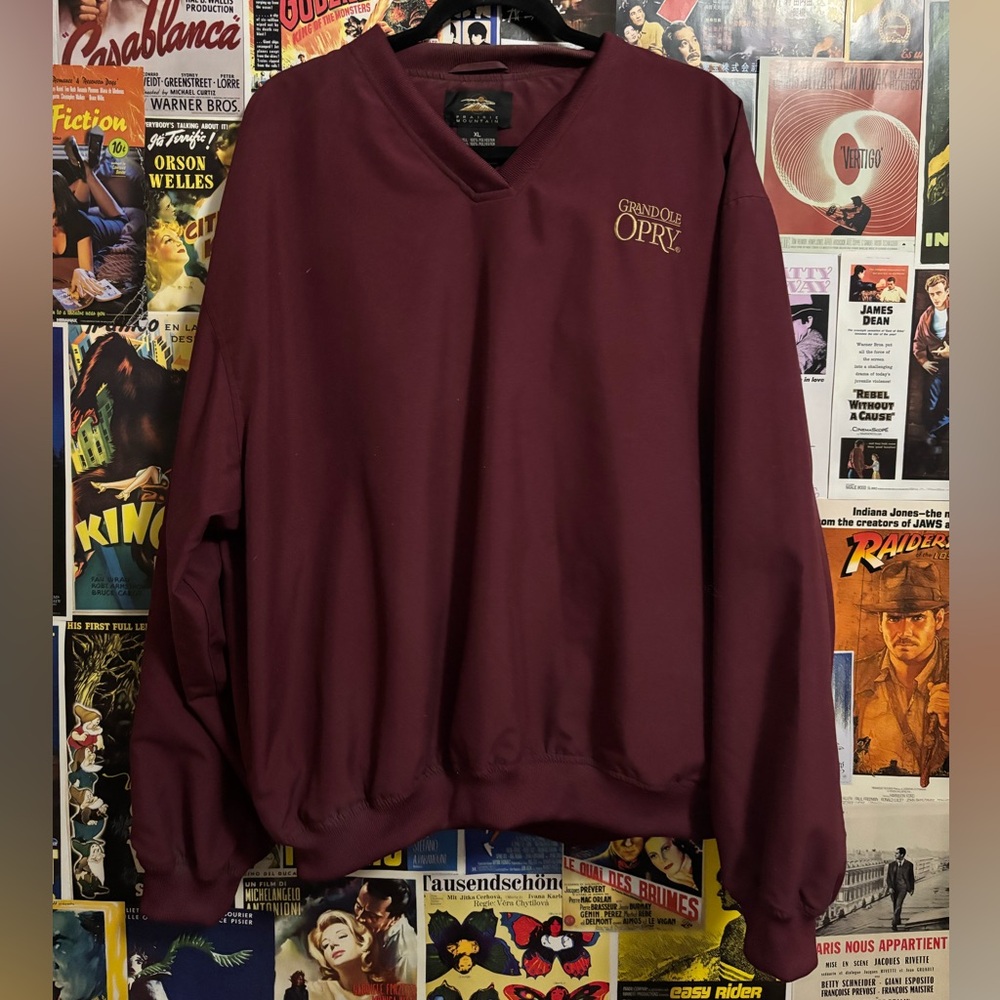 Grand Ole Opry Men's V-Neck Sweater - Burgundy